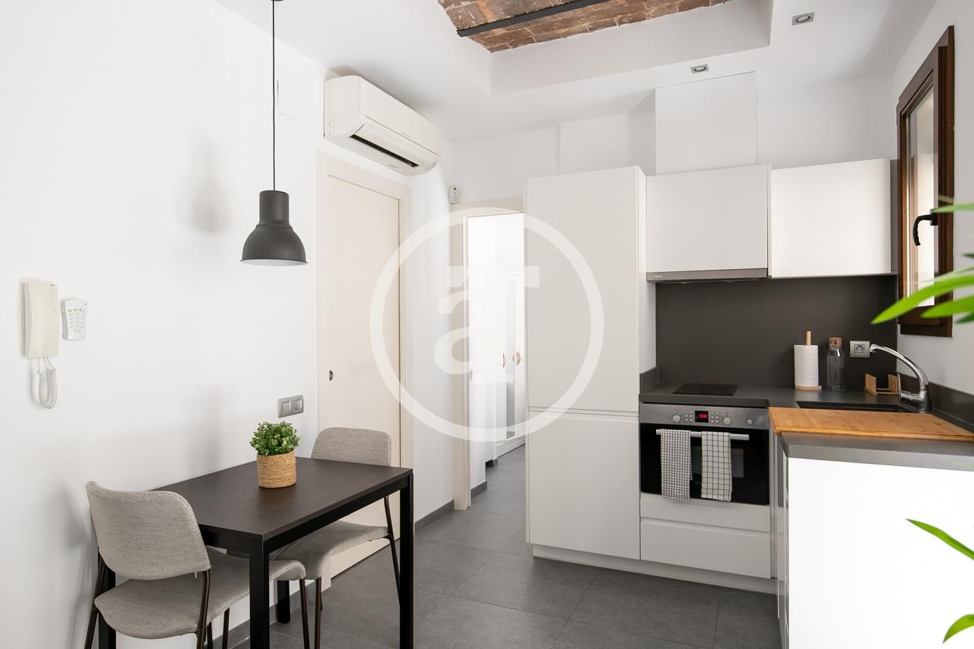 Kitchen of Flat to rent in  Barcelona Capital  with Air Conditioner, Heating and Furnished