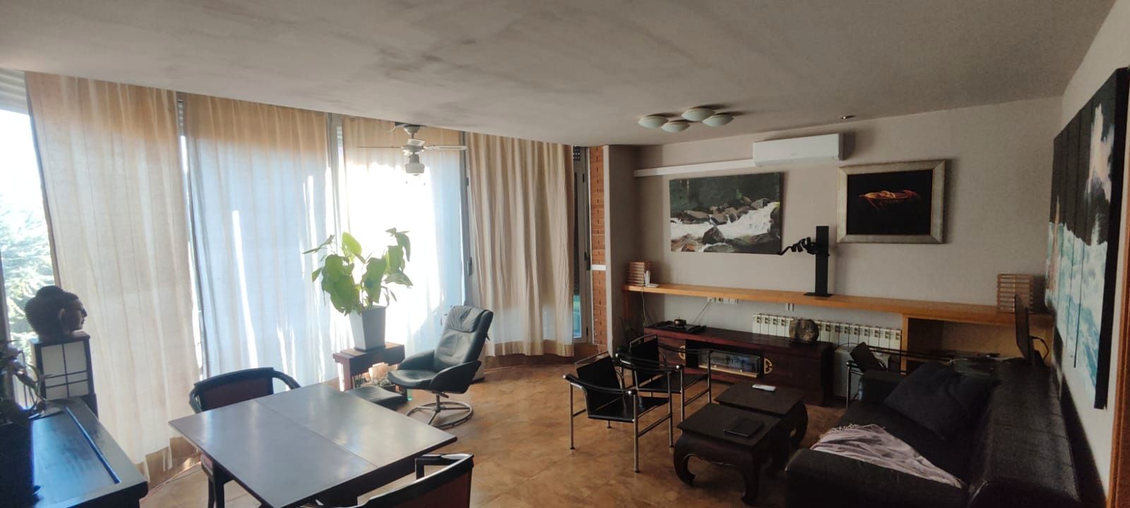 Wohnzimmer von Einfamilien-Reihenhaus zum Verkauf in Les Borges Blanques mit Klimaanlage, Privatgarten und Terrasse