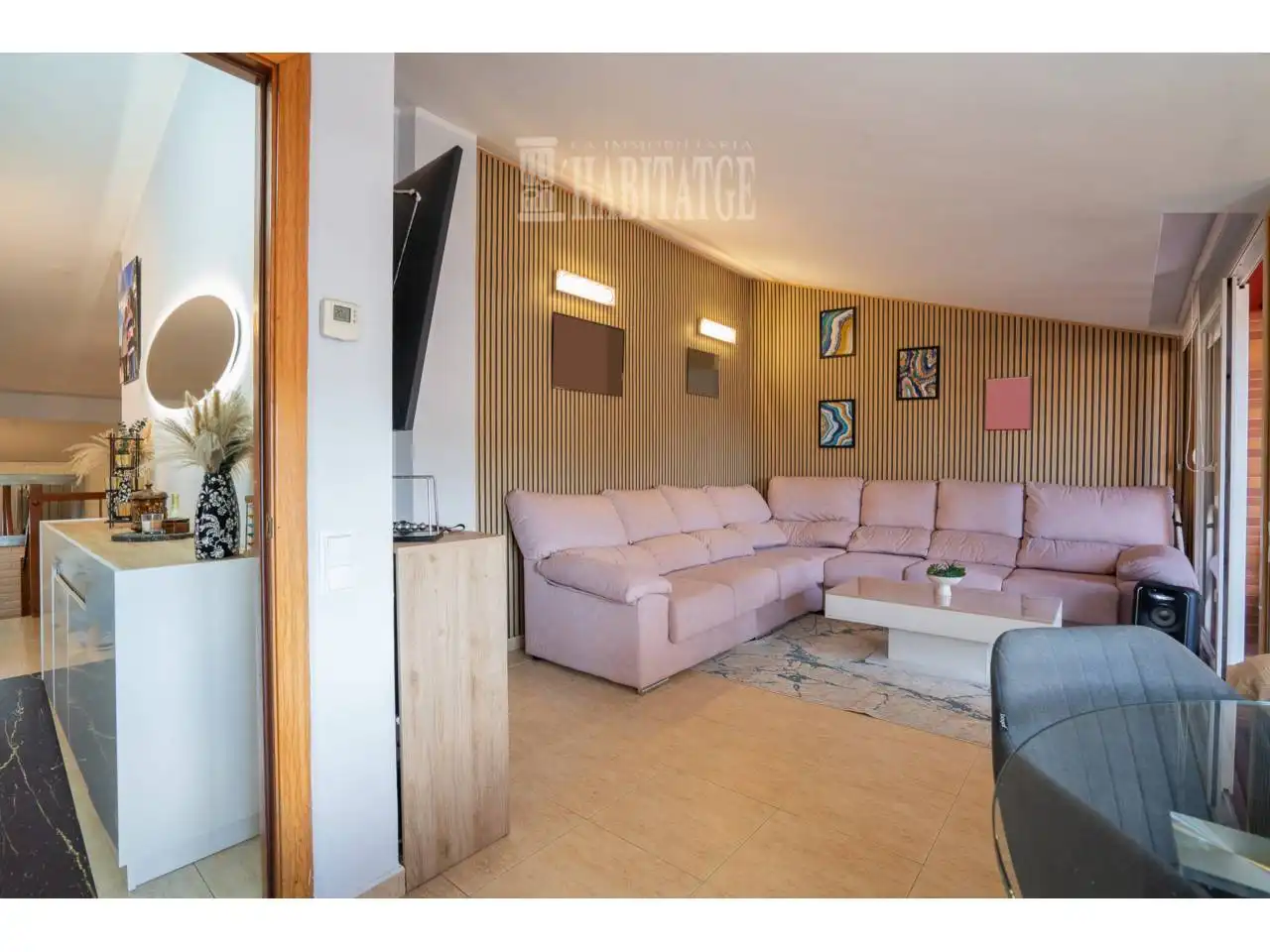 Sala d'estar de Àtic en venda en Tona amb Calefacció i Terrassa