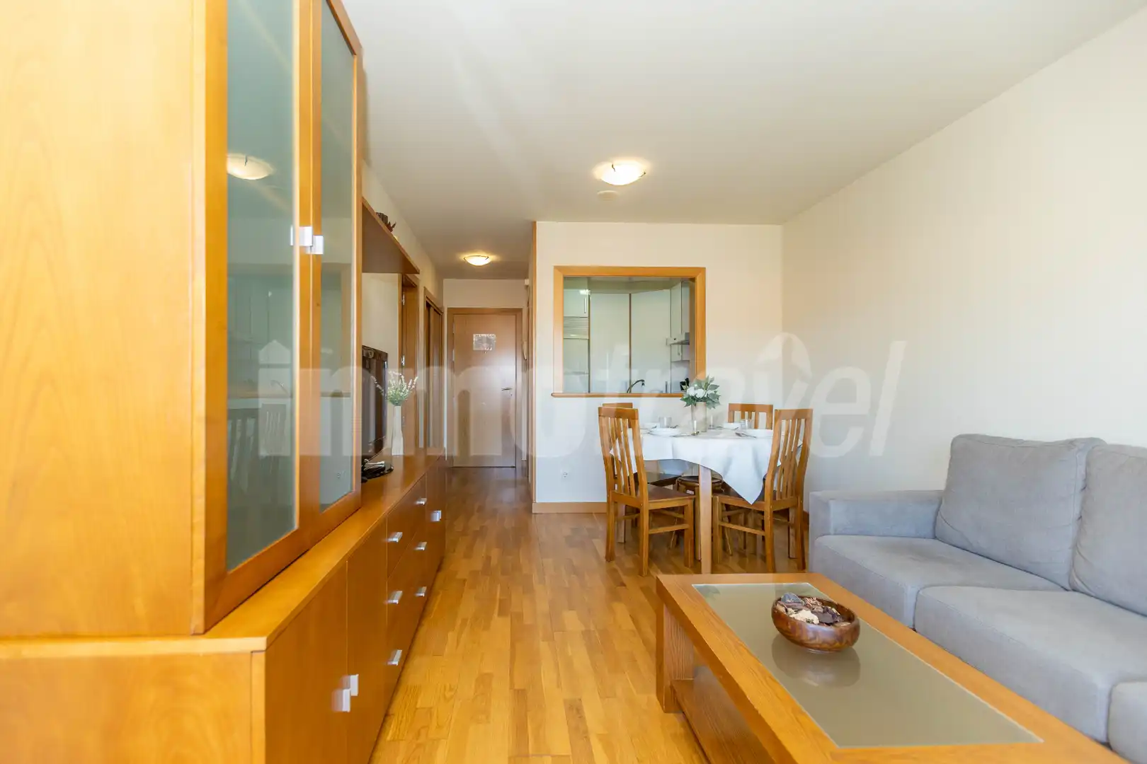 Sala d'estar de Apartament en venda en Sanxenxo amb Calefacció, Parquet i Terrassa