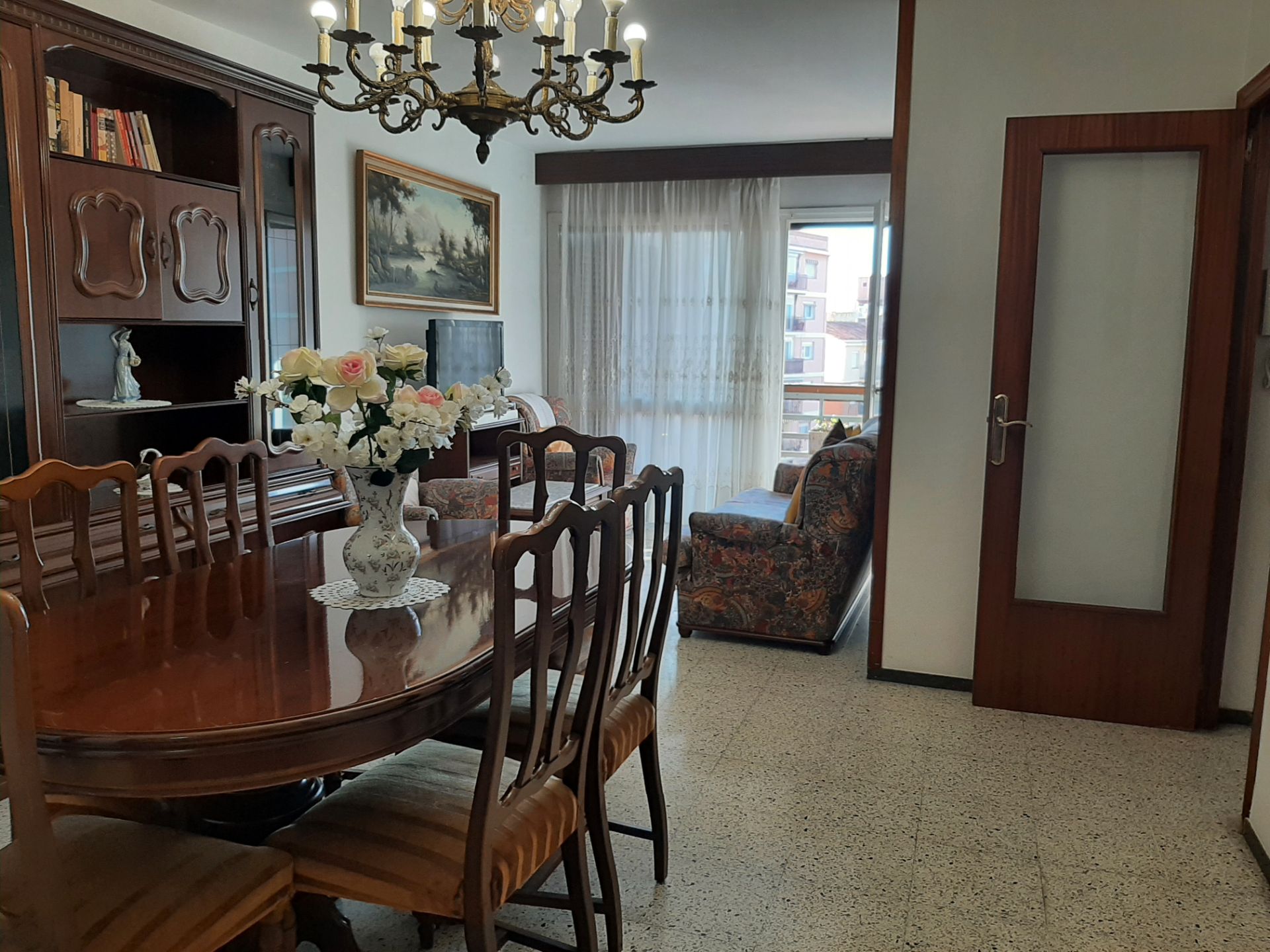 Menjador de Pis en venda en Mataró amb Moblat, Balcó i Alarma