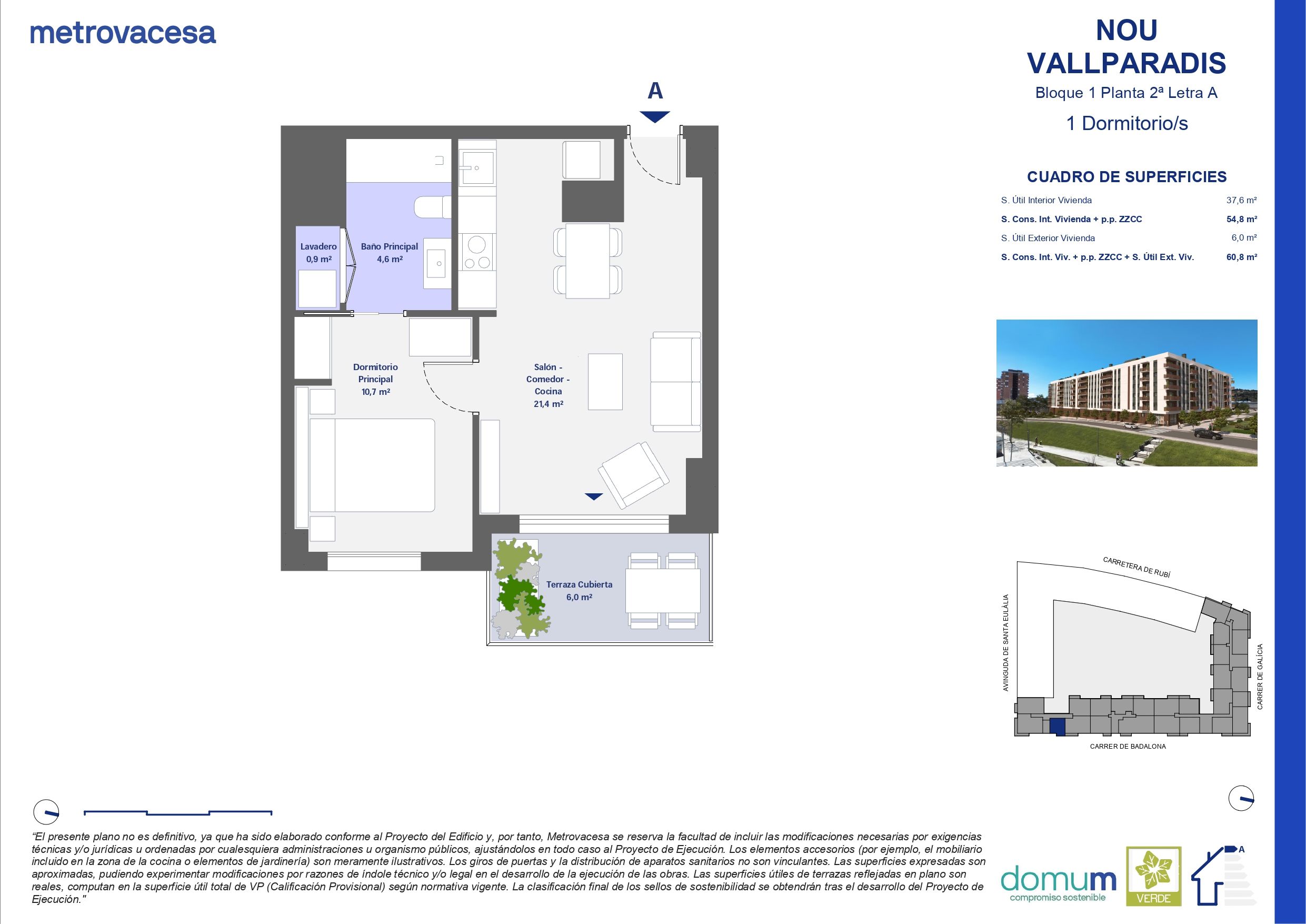 Flat for sale in Terrassa  with Air Conditioner, Heating and Private garden