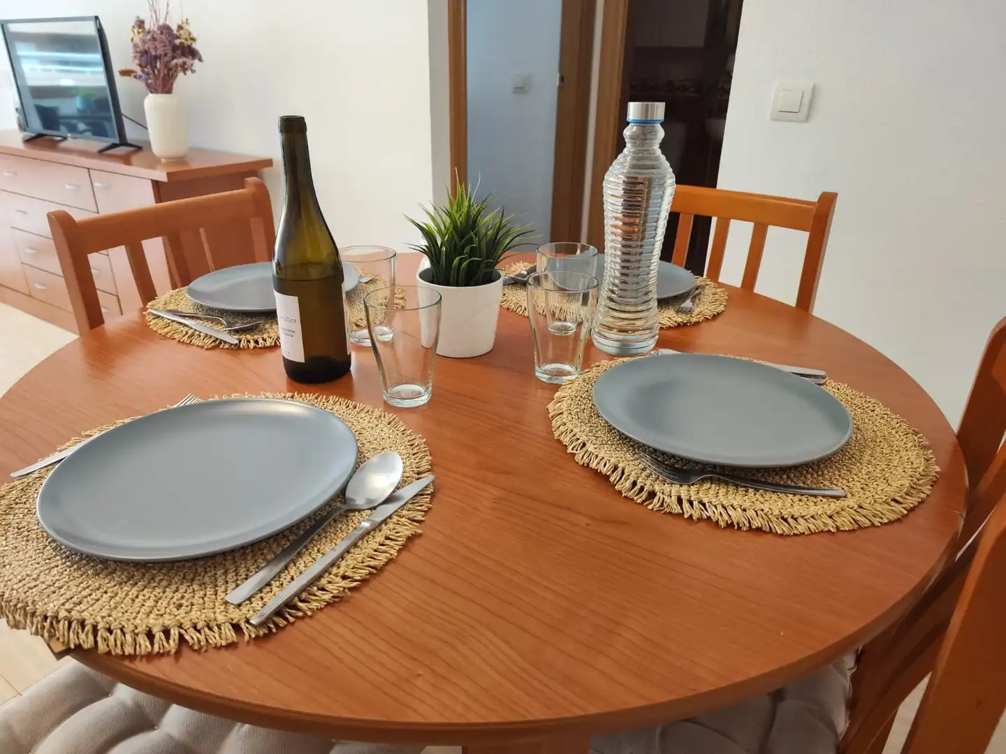 Comedor de Apartamento de alquiler en Oropesa del Mar / Orpesa con Aire acondicionado, Terraza y Amueblado