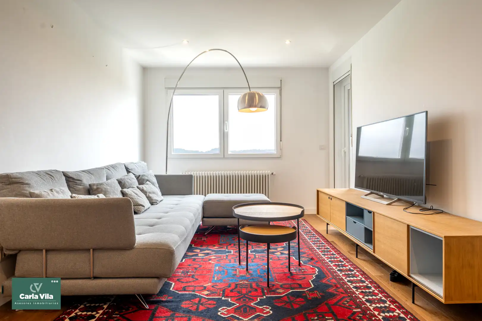 Living room of Flat for sale in Lugo Capital  with Heating, Parquet flooring and Storage room
