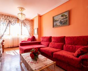 Living room of Flat for sale in Gijón   with Heating, Parquet flooring and Storage room