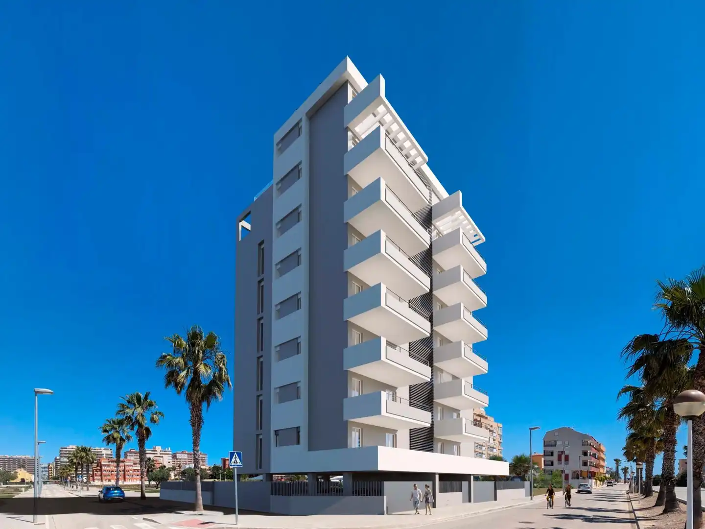 Vista exterior de Apartamento en venta en Tavernes de la Valldigna con Terraza, Balcón y Piscina comunitaria
