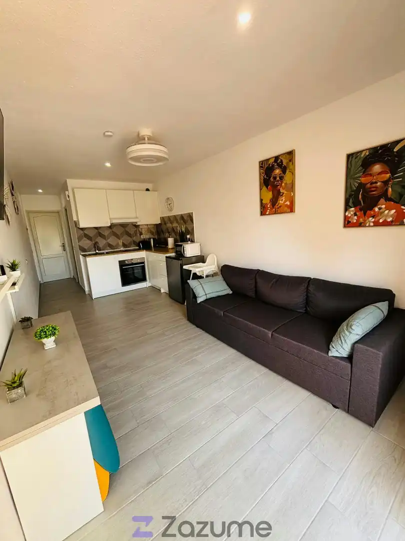 Living room of Flat for rent in Pájara  with Parquet flooring, Terrace and Swimming Pool