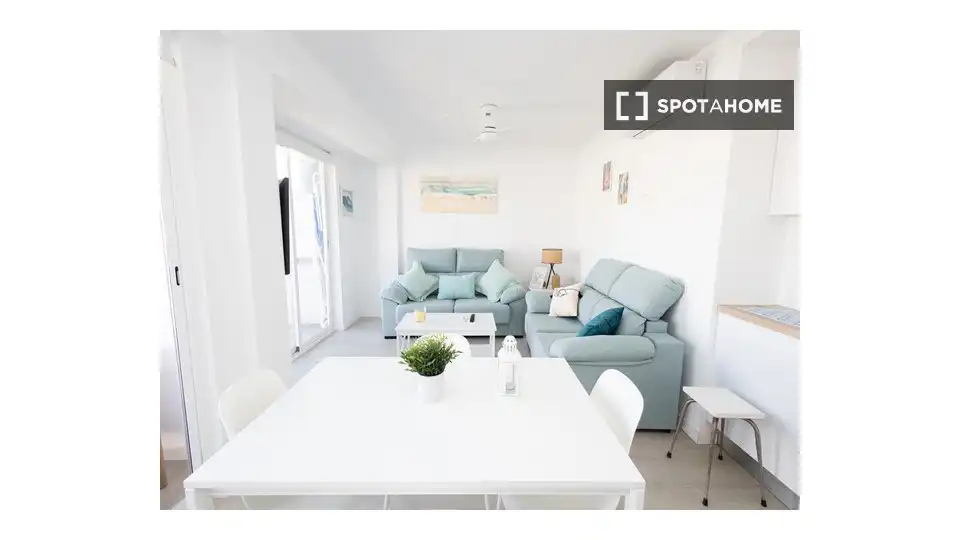 Living room of Flat for rent in Sueca  with Air Conditioner, Heating and Furnished