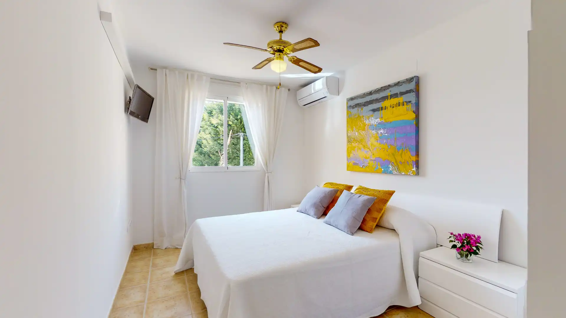 Bedroom of Apartments for rent in Dénia  with Air Conditioner, Heating and Terrace