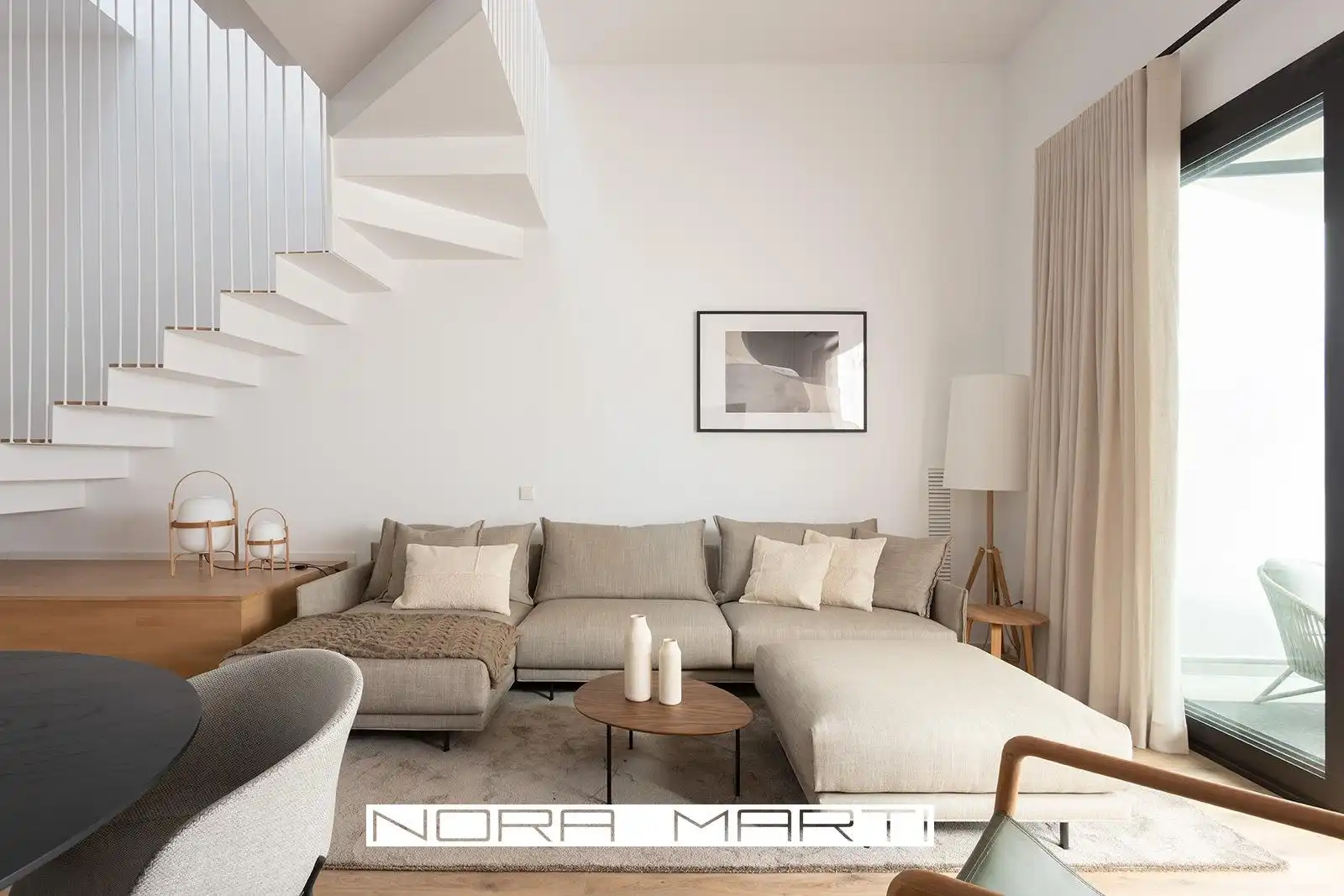 Sala de estar de Casa o chalet de alquiler en Barcelona con Calefacción, Parquet y Terraza
