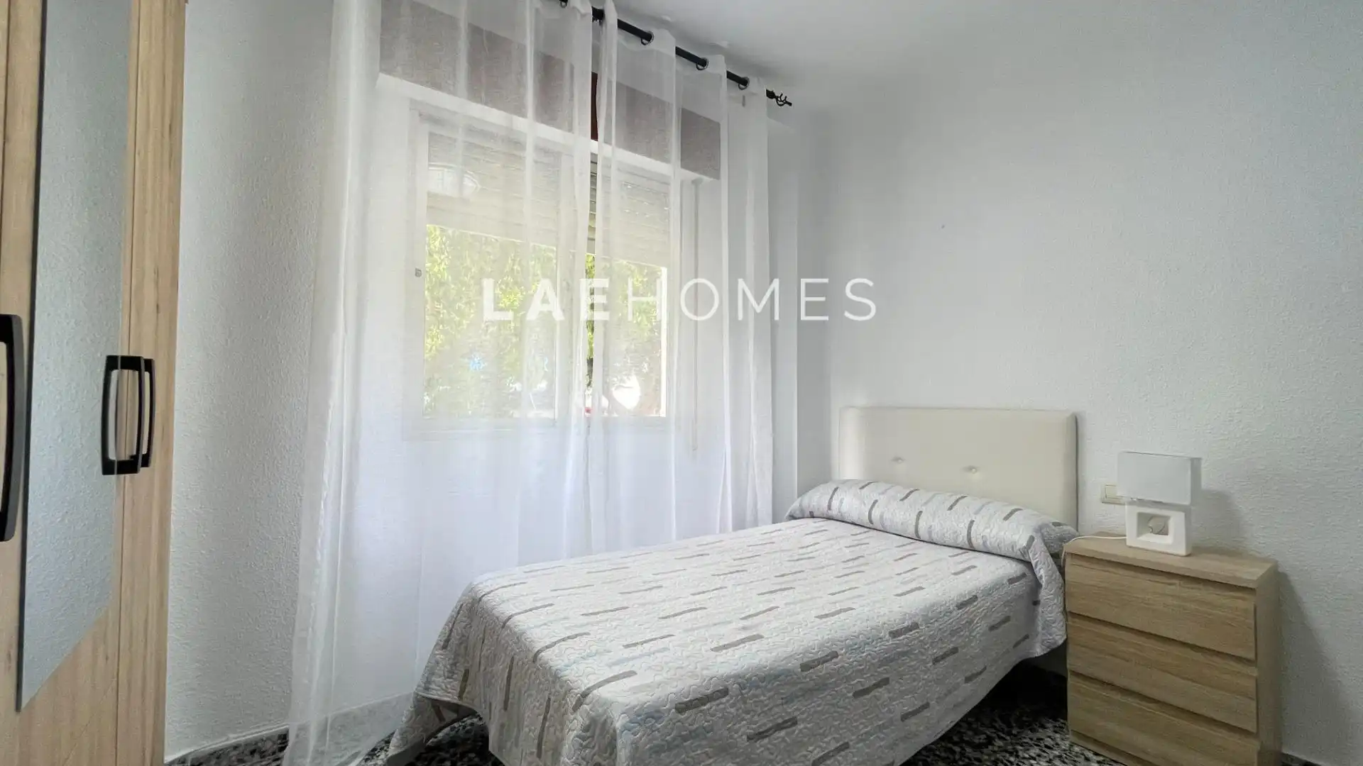 Schlafzimmer von Wohnung zur Miete in Málaga mit Klimaanlage, Heizung und Möbliert