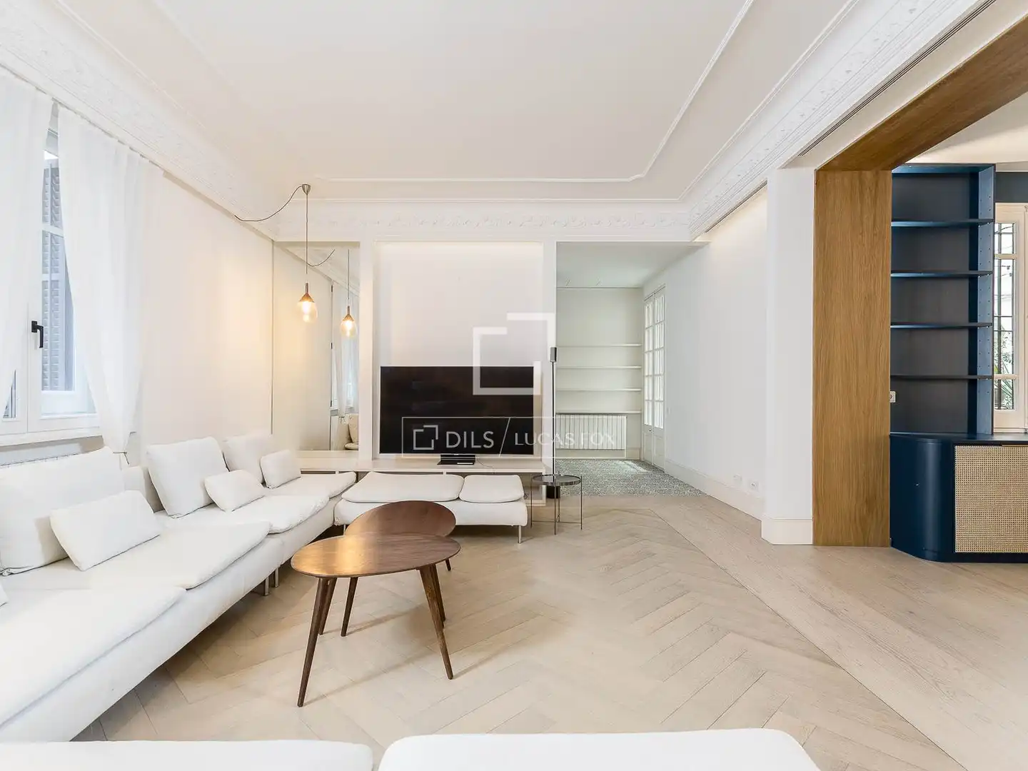 Sala de estar de Piso en venta en Barcelona con Aire acondicionado, Calefacción y Parquet