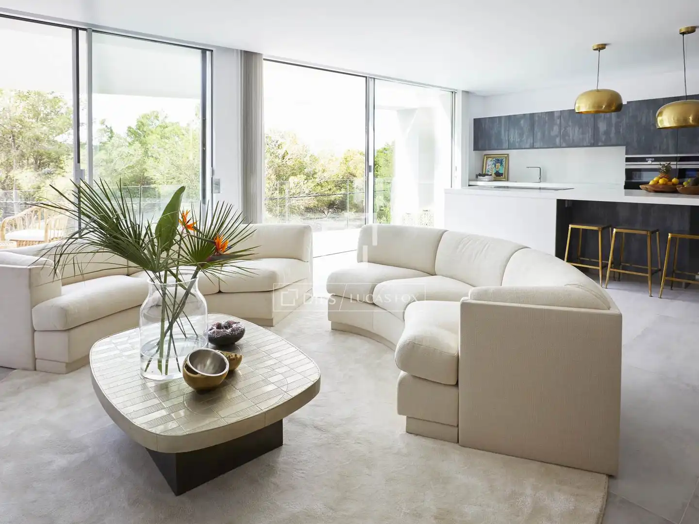 Living room of Houses for sale in Santa Eulària des Riu  with Air Conditioner, Heating and Private garden