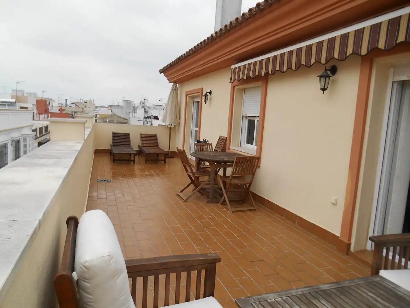 Terrasse von Dachboden zur Miete in Sanlúcar de Barrameda mit Klimaanlage, Heizung und Terrasse