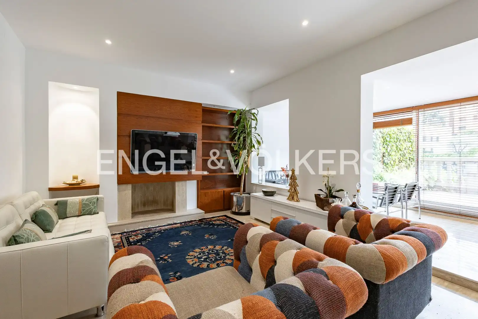 Wohnzimmer von Wohnung zur Miete in Barcelona mit Klimaanlage, Heizung und Terrasse