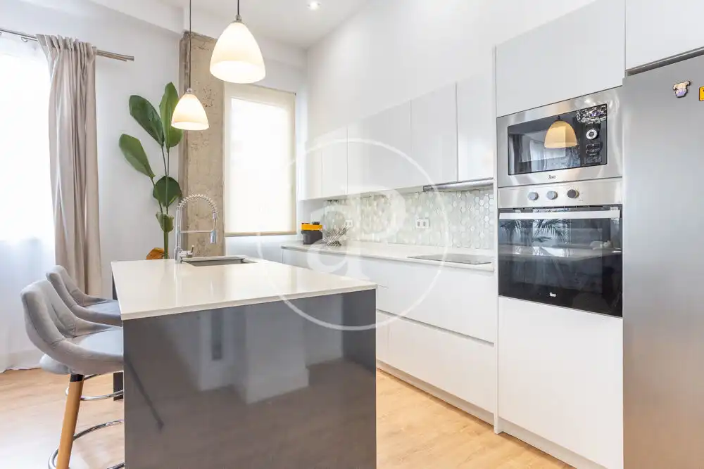 Küche von Wohnung zur Miete in Valencia mit Klimaanlage, Terrasse und Möbliert
