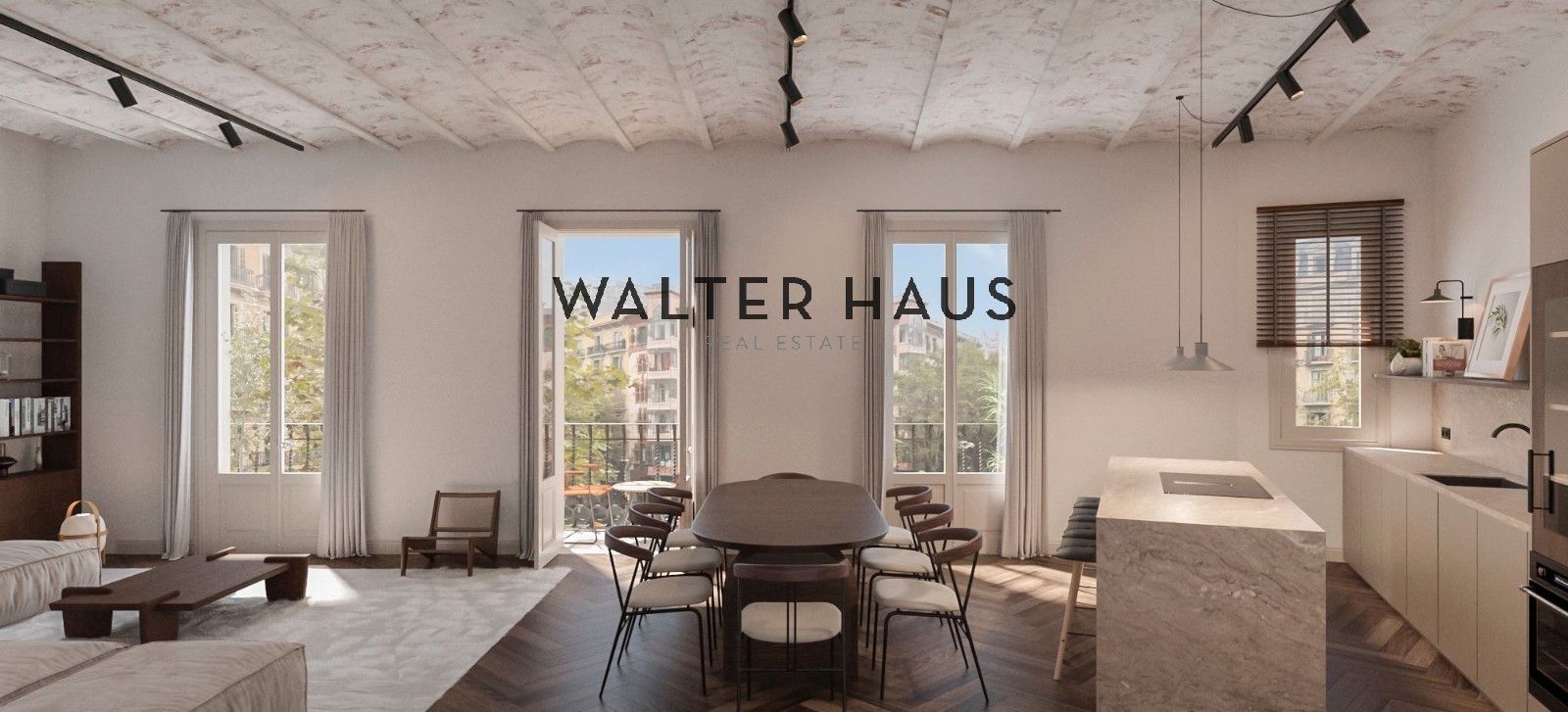 Dining room of Flat for sale in  Barcelona Capital  with Air Conditioner, Heating and Terrace