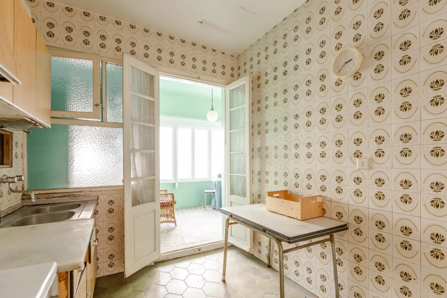 Cocina de Piso en venta en  Pamplona / Iruña con Parquet y Balcón