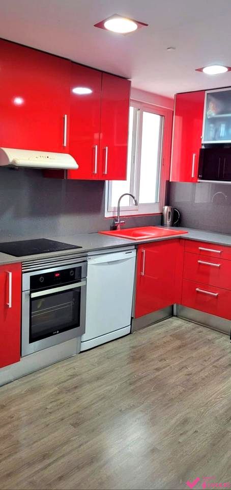 Kitchen of Flat for rent in  Valencia Capital  with Air Conditioner and Furnished