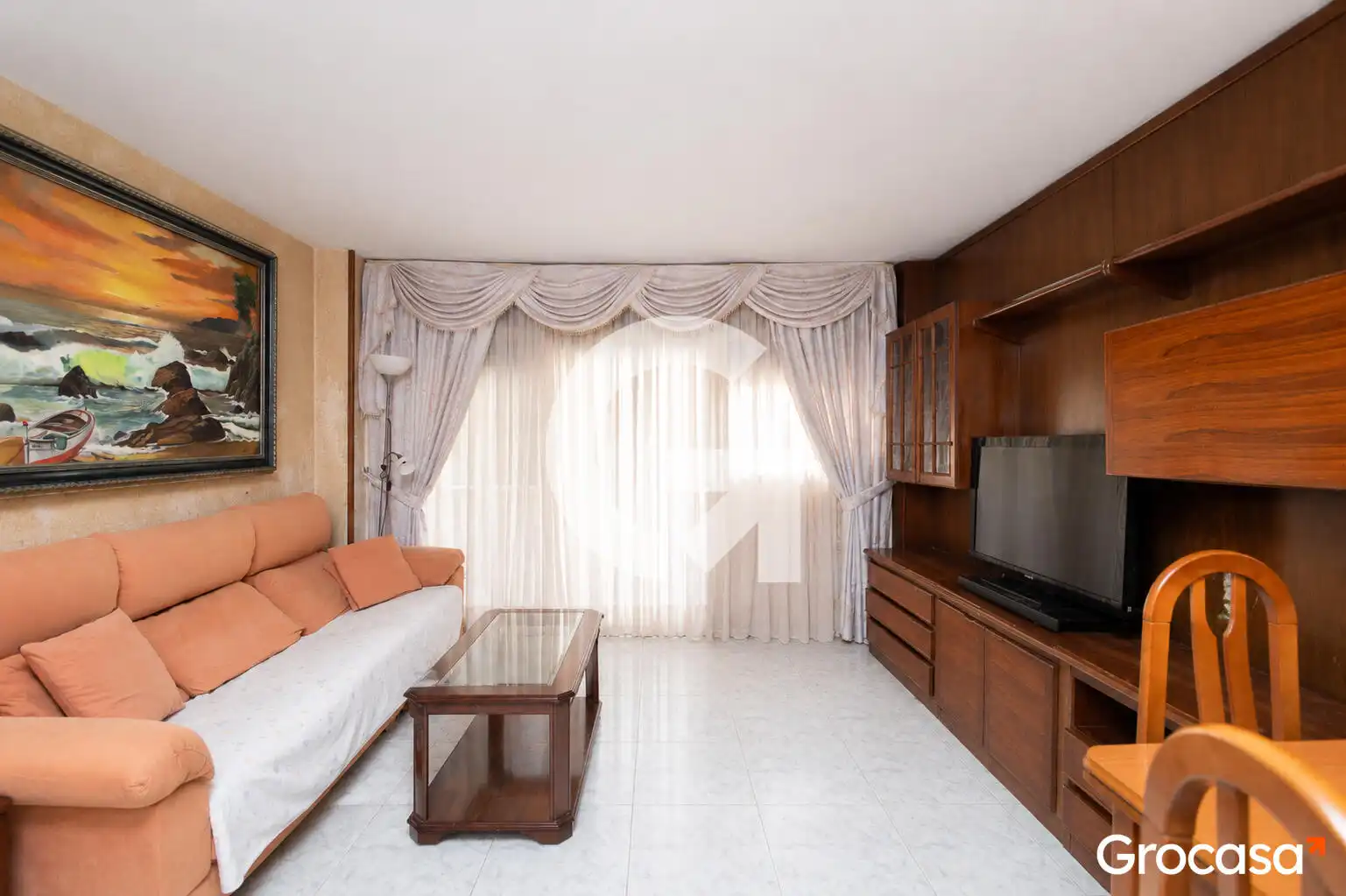 Living room of Flat for sale in Cornellà de Llobregat  with Air Conditioner, Furnished and Oven