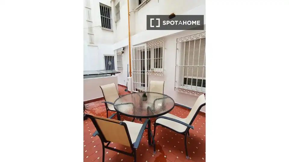 Terrace of Flat for rent in Valencia  with Air Conditioner, Heating and Furnished
