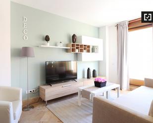 Living room of Flat to rent in  Madrid Capital  with Air Conditioner, Heating and Furnished