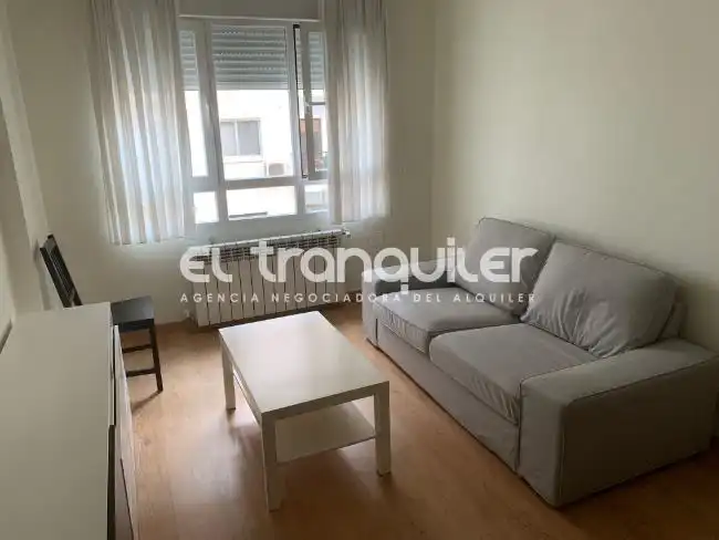 Wohnzimmer von Wohnung zur Miete in Madrid mit Terrasse, Möbliert und Waschmaschine