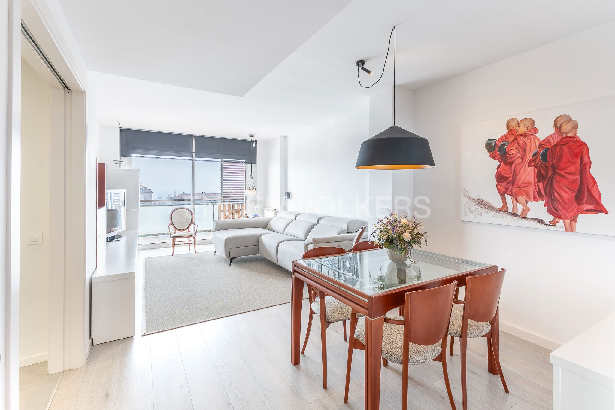 Sala d'estar de Apartament en venda en Mataró amb Aire condicionat, Calefacció i Parquet