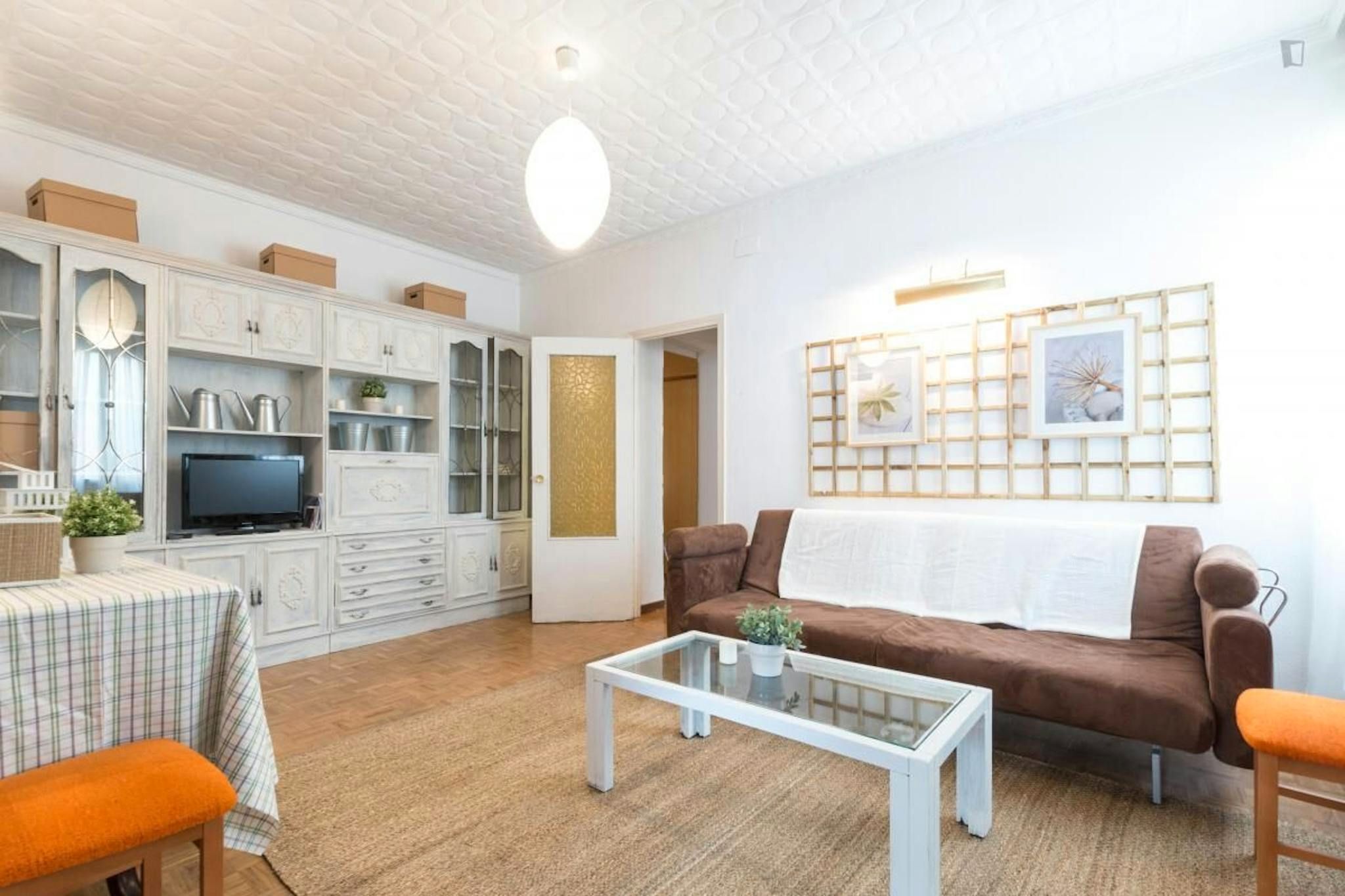 Living room of Flat to rent in  Madrid Capital  with Heating, Furnished and Washing machine