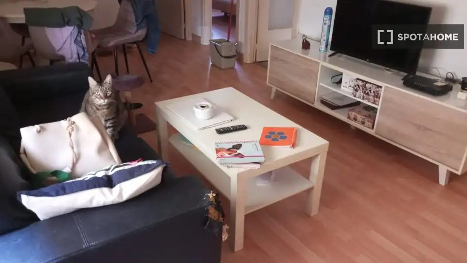 Sala de estar de Piso para compartir en Sabadell con Aire acondicionado, Calefacción y Amueblado