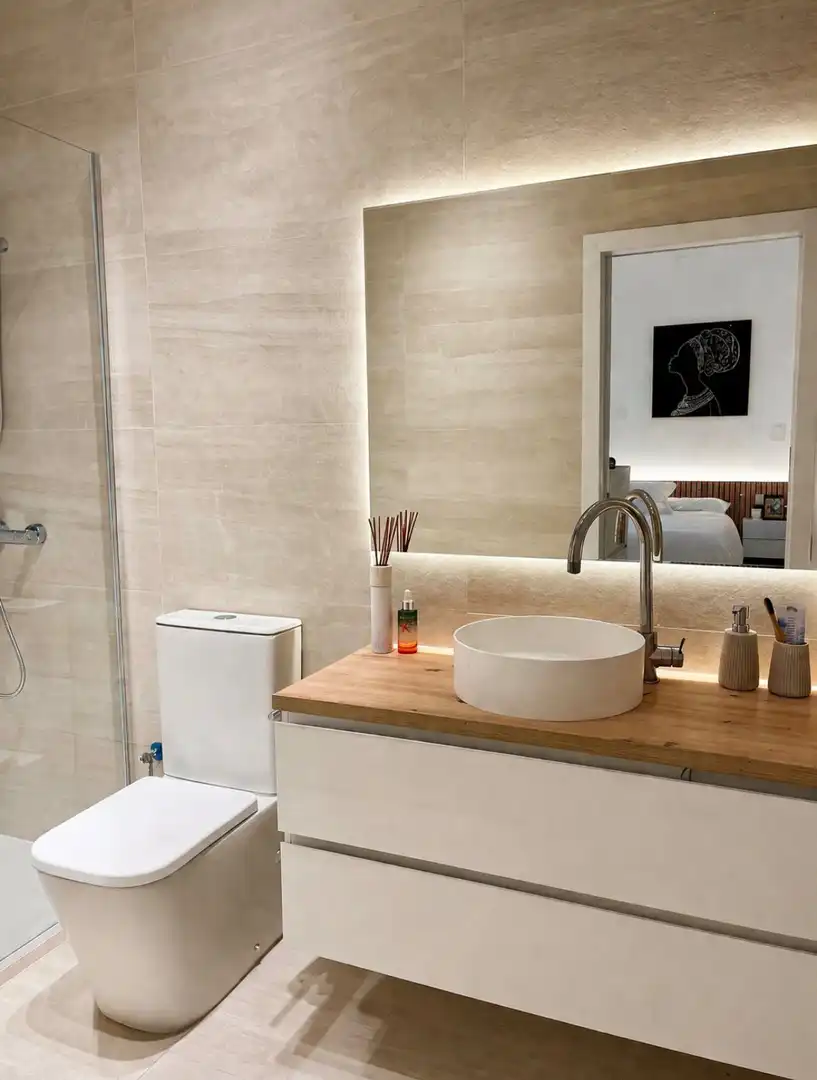 Bathroom of Duplexes for rent to own in Barcelona  with Air Conditioner, Private garden and Pets allowed