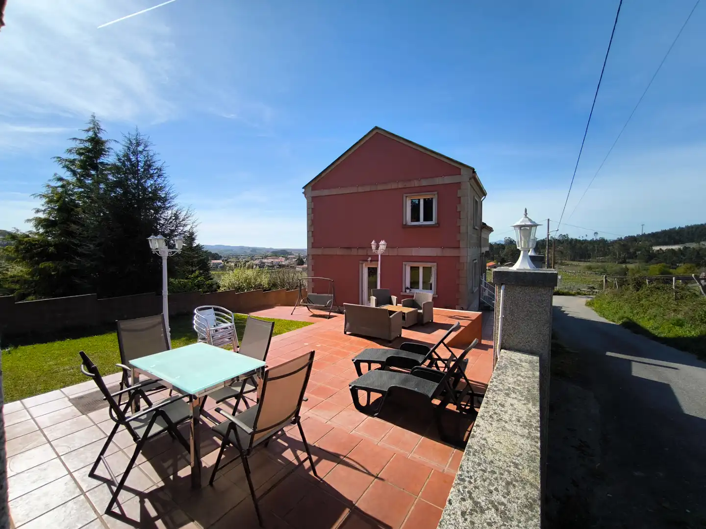 Terraza de Casa o chalet en venta en Meis con Calefacción, Jardín privado y Parquet