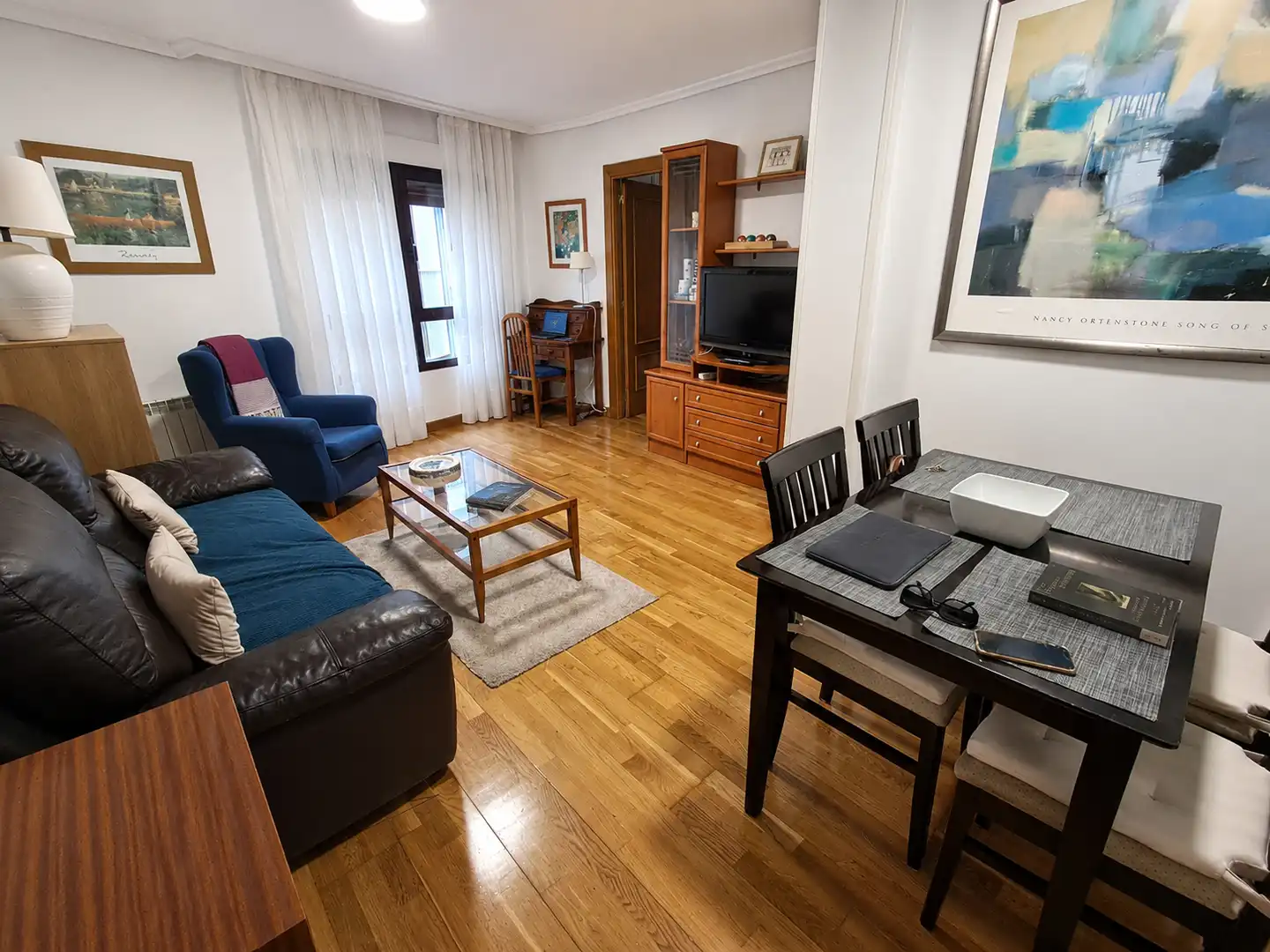 Sala d'estar de Pis de lloguer en Santander amb Calefacció, Moblat i Forn