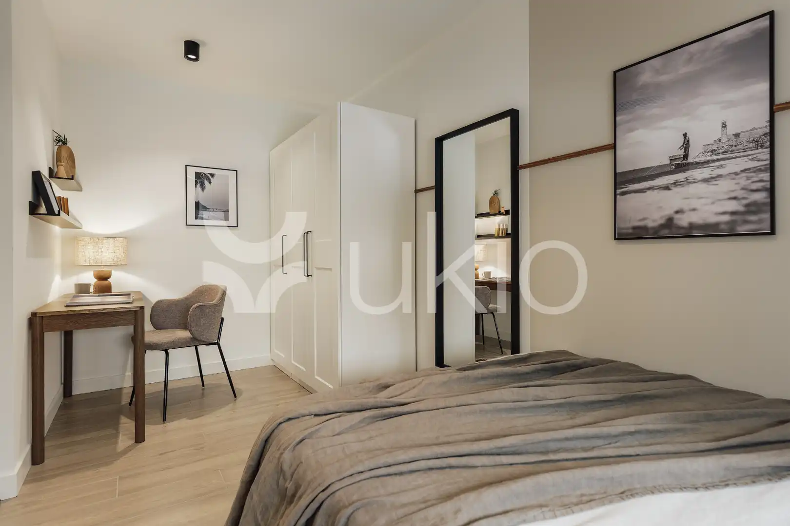 Habitación de Apartamento de alquiler en Barcelona con Aire acondicionado, Calefacción y Amueblado