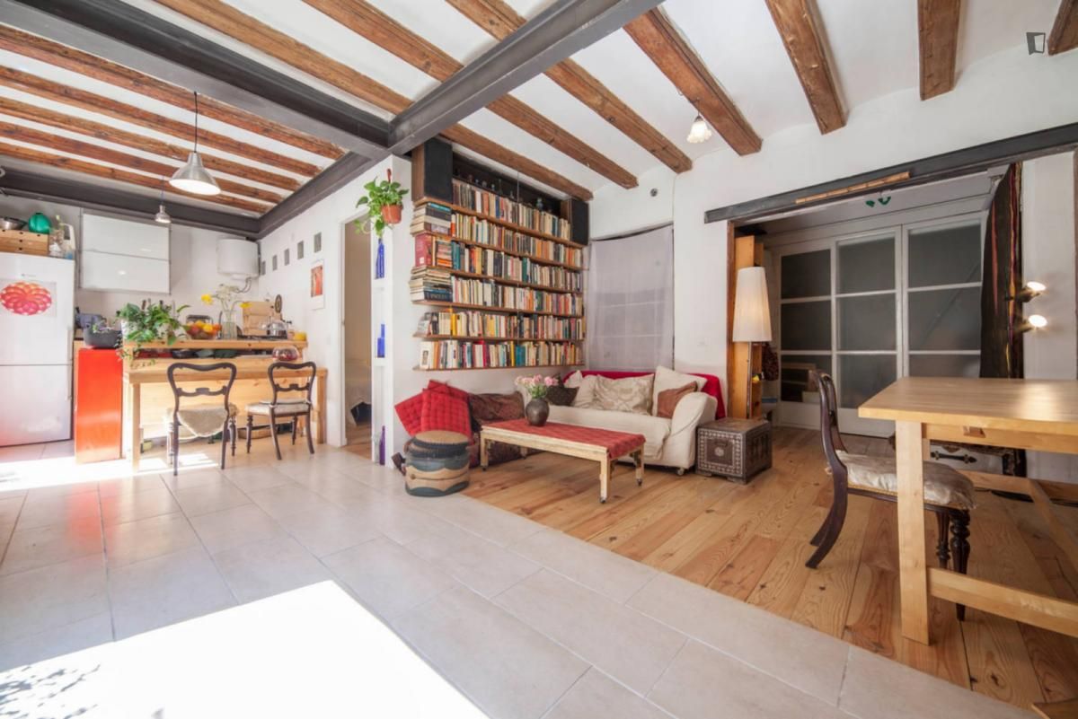 Living room of Study to rent in  Barcelona Capital  with Furnished, Washing machine and Internet