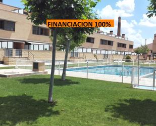 Swimming pool of Single-family semi-detached for sale in  Zaragoza Capital  with Heating, Parquet flooring and Terrace