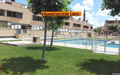 Swimming pool of Single-family semi-detached for sale in  Zaragoza Capital  with Heating, Parquet flooring and Terrace