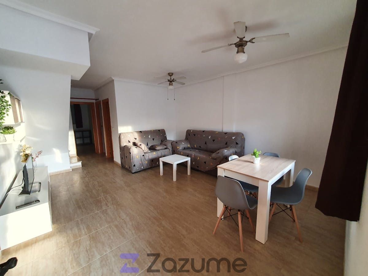 Sala d'estar de Casa adosada de lloguer en Pilar de la Horadada amb Aire condicionat, Calefacció i Parquet