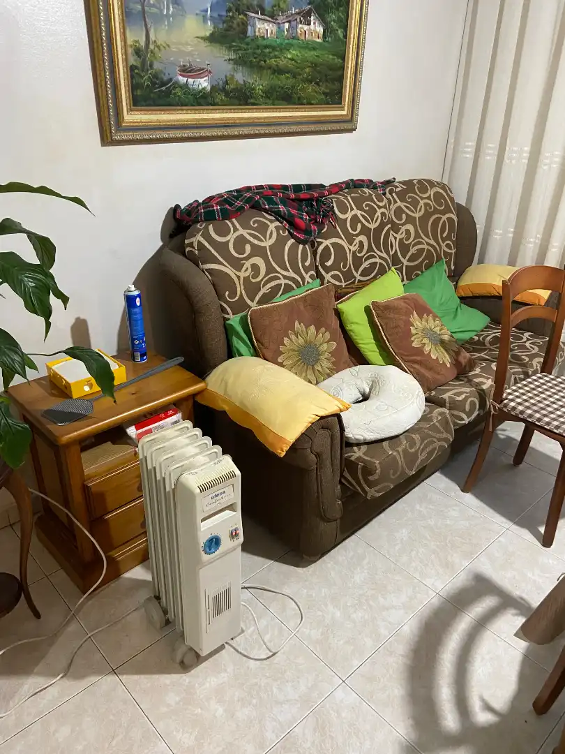 Sala d'estar de Casa o xalet en venda en A Pobra do Caramiñal amb Calefacció, Jardí privat i Parquet