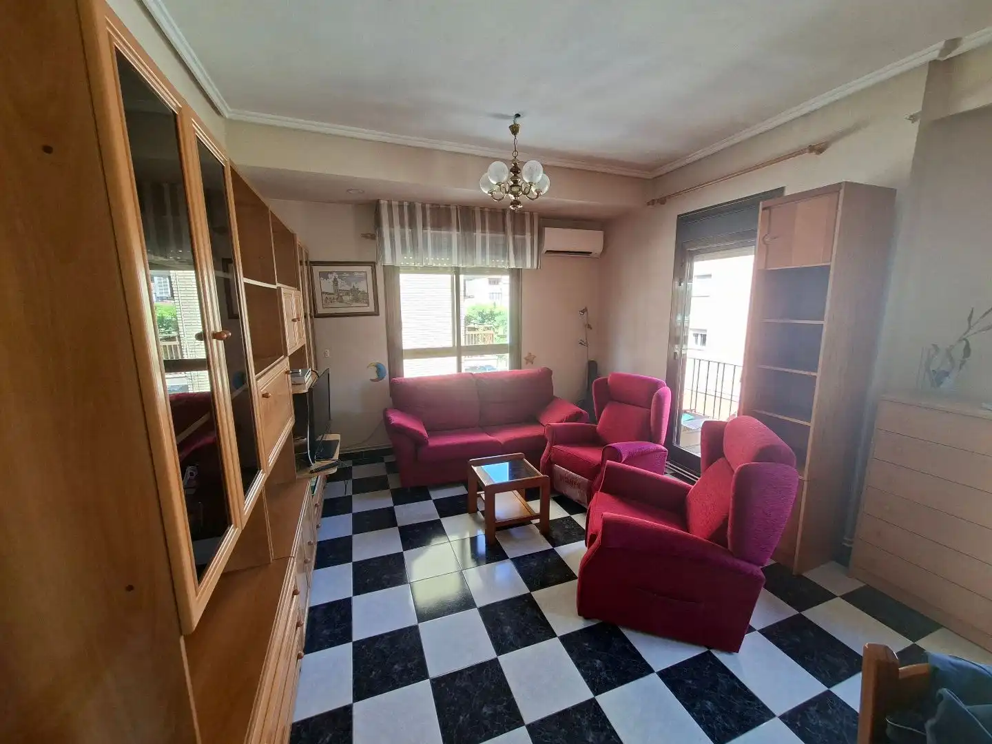 Wohnzimmer von Wohnung zur Miete in  Valencia Capital mit Klimaanlage, Terrasse und Balkon