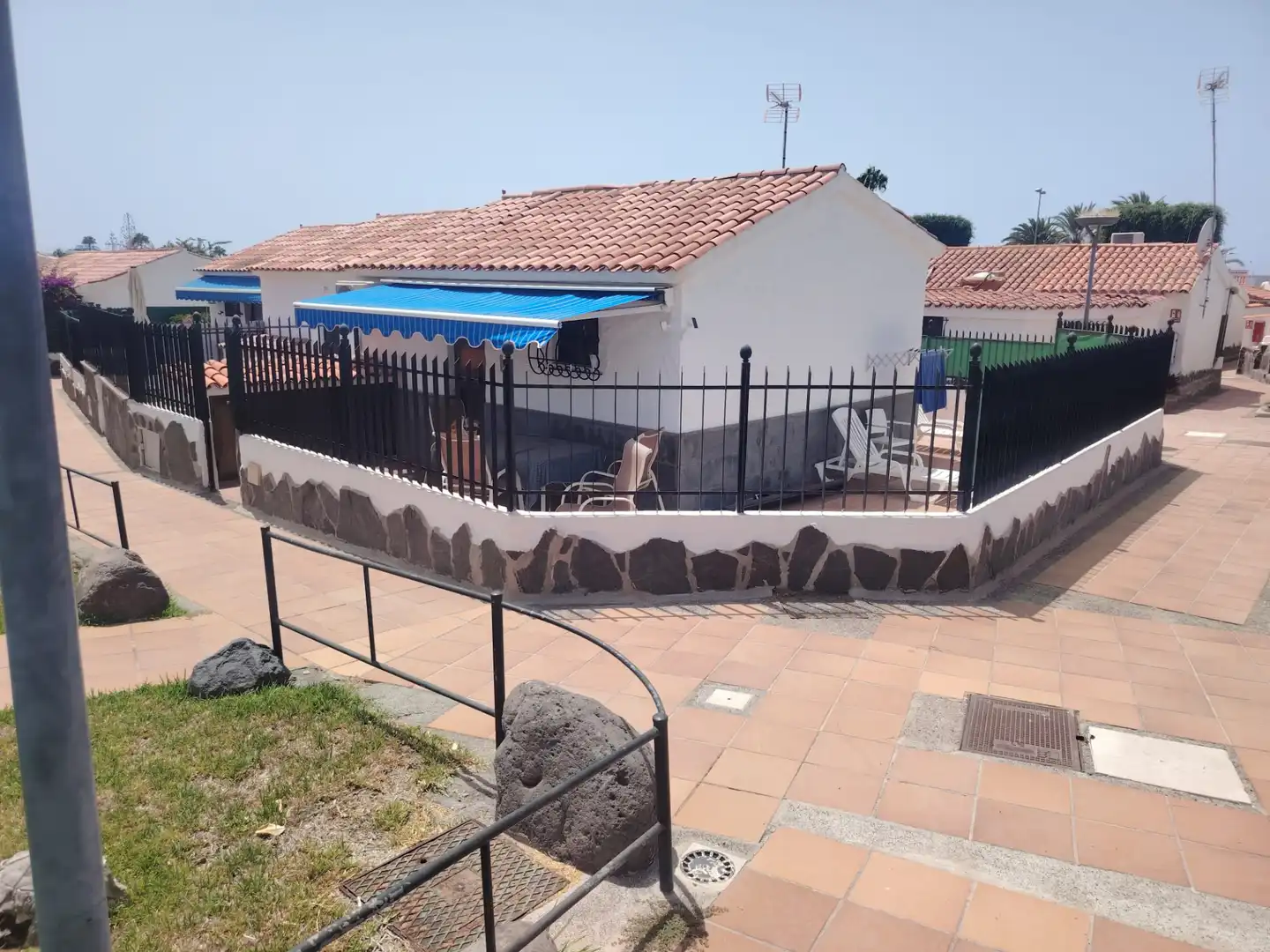 Terrassa de Casa adosada de lloguer en San Bartolomé de Tirajana amb Terrassa, Moblat i Piscina comunitària