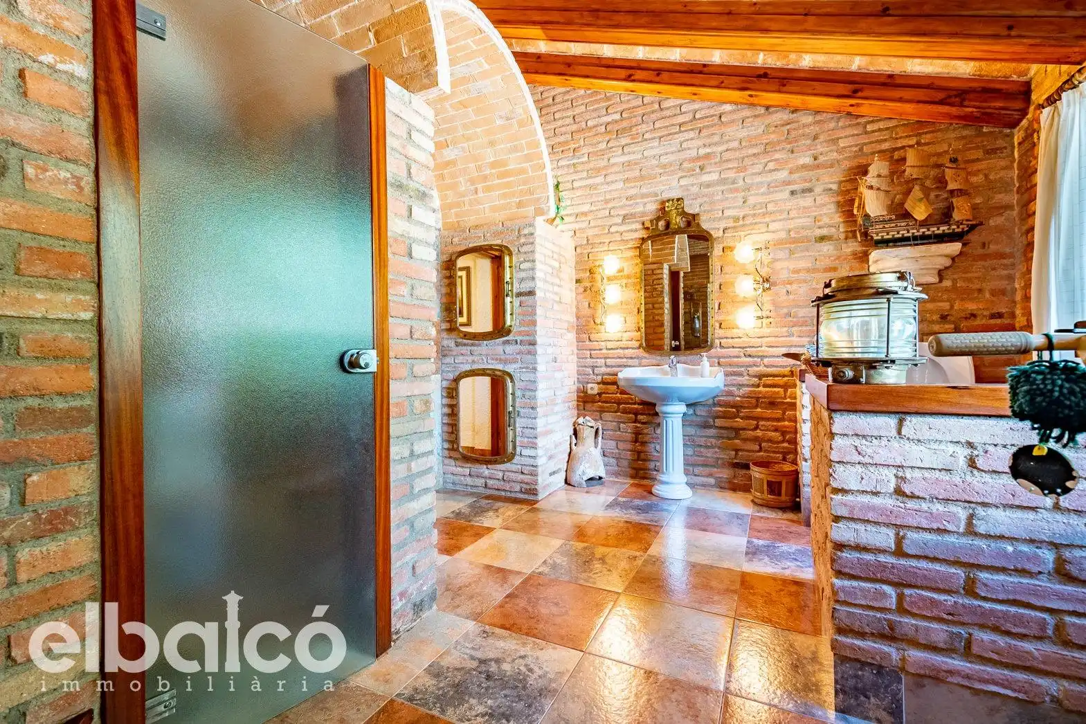 Baño de Casa o chalet en venta en El Milà con Aire acondicionado, Jardín privado y Terraza