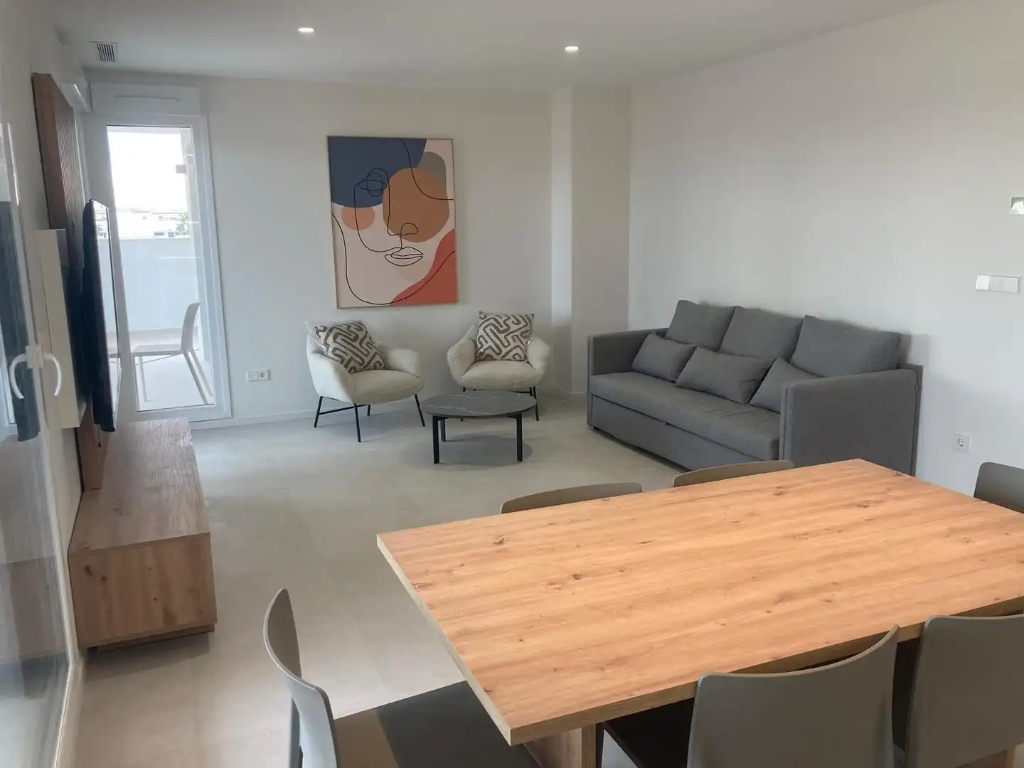 Sala d'estar de Àtic en venda en Los Alcázares amb Terrassa, Moblat i Balcó