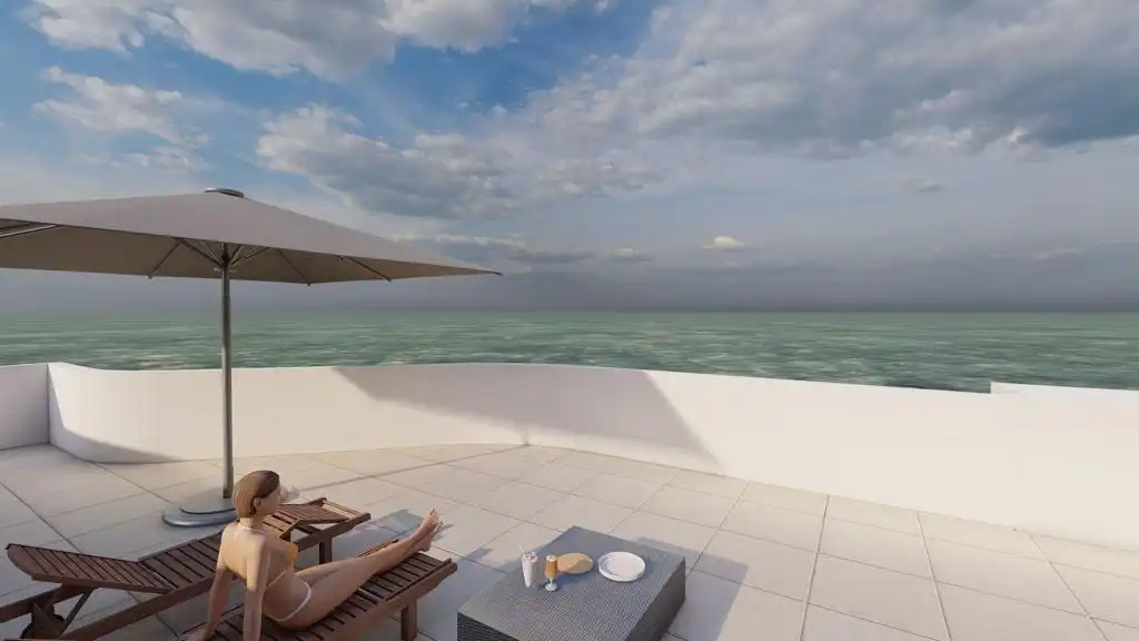 Terraza de Casa o chalet en venta en Mazarrón con Jardín privado, Terraza y Piscina