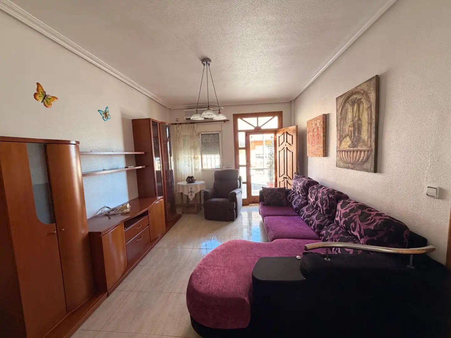 Sala de estar de Planta baja de alquiler en Murcia con Aire acondicionado, Jardín privado y Terraza