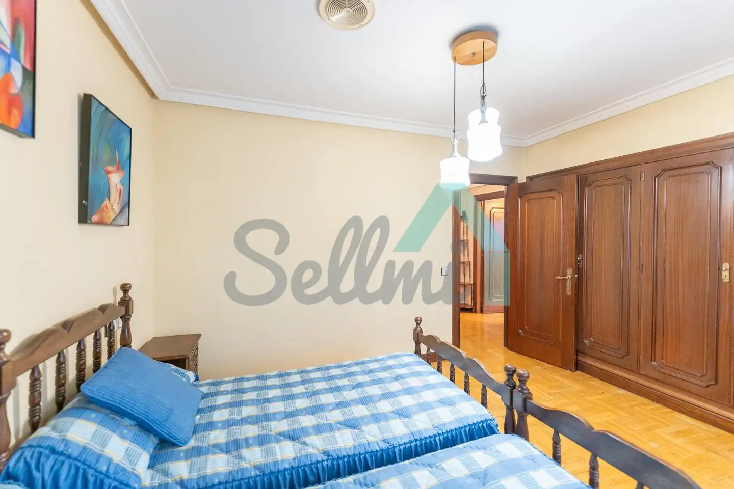 Bedroom of Flat for sale in Oviedo   with Heating, Parquet flooring and Terrace