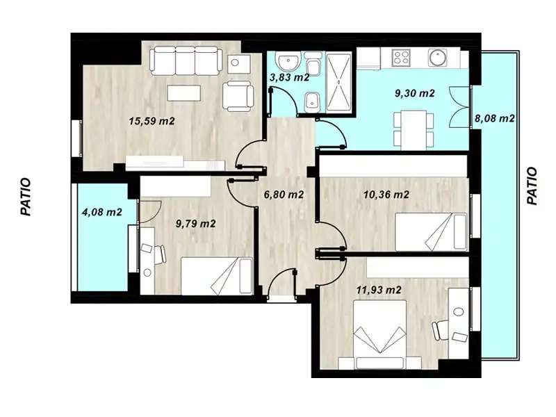 Piso en venta en Vitoria - Gasteiz con Calefacción, Parquet y Terraza