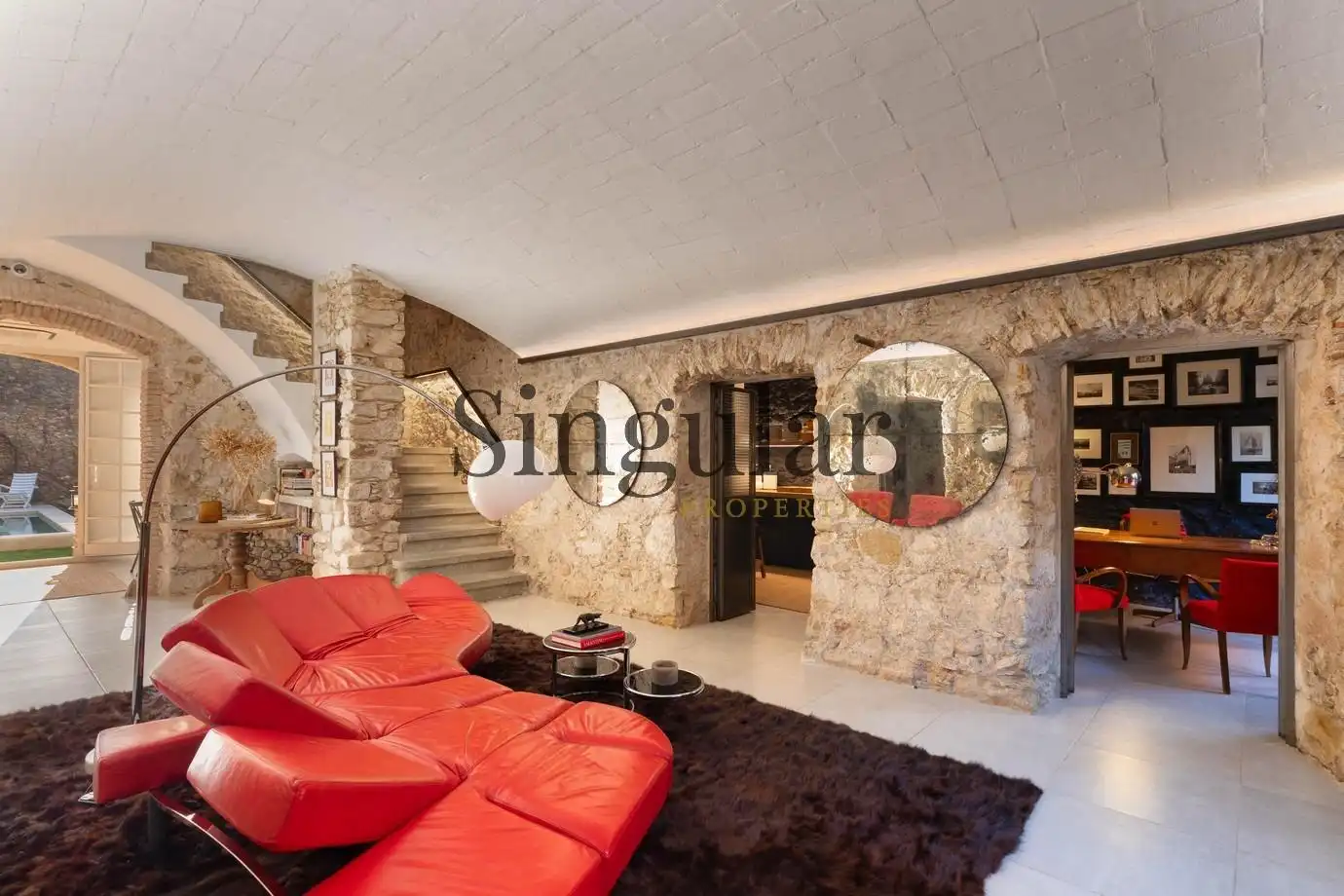 Living room of Country homes for sale in Corçà  with Air Conditioner, Heating and Private garden