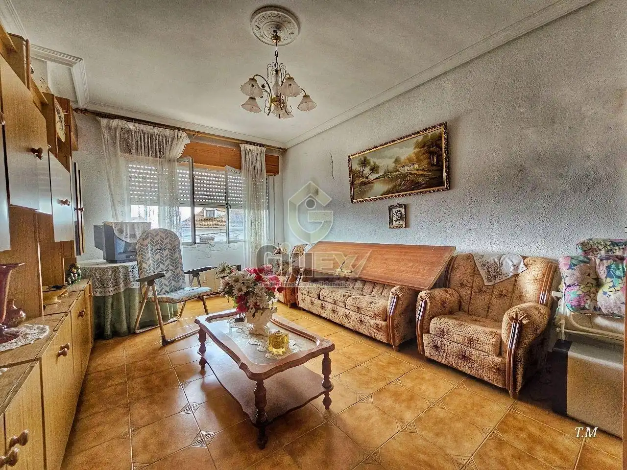 Living room of Houses for sale in Perales del Puerto  with Heating, Private garden and Terrace