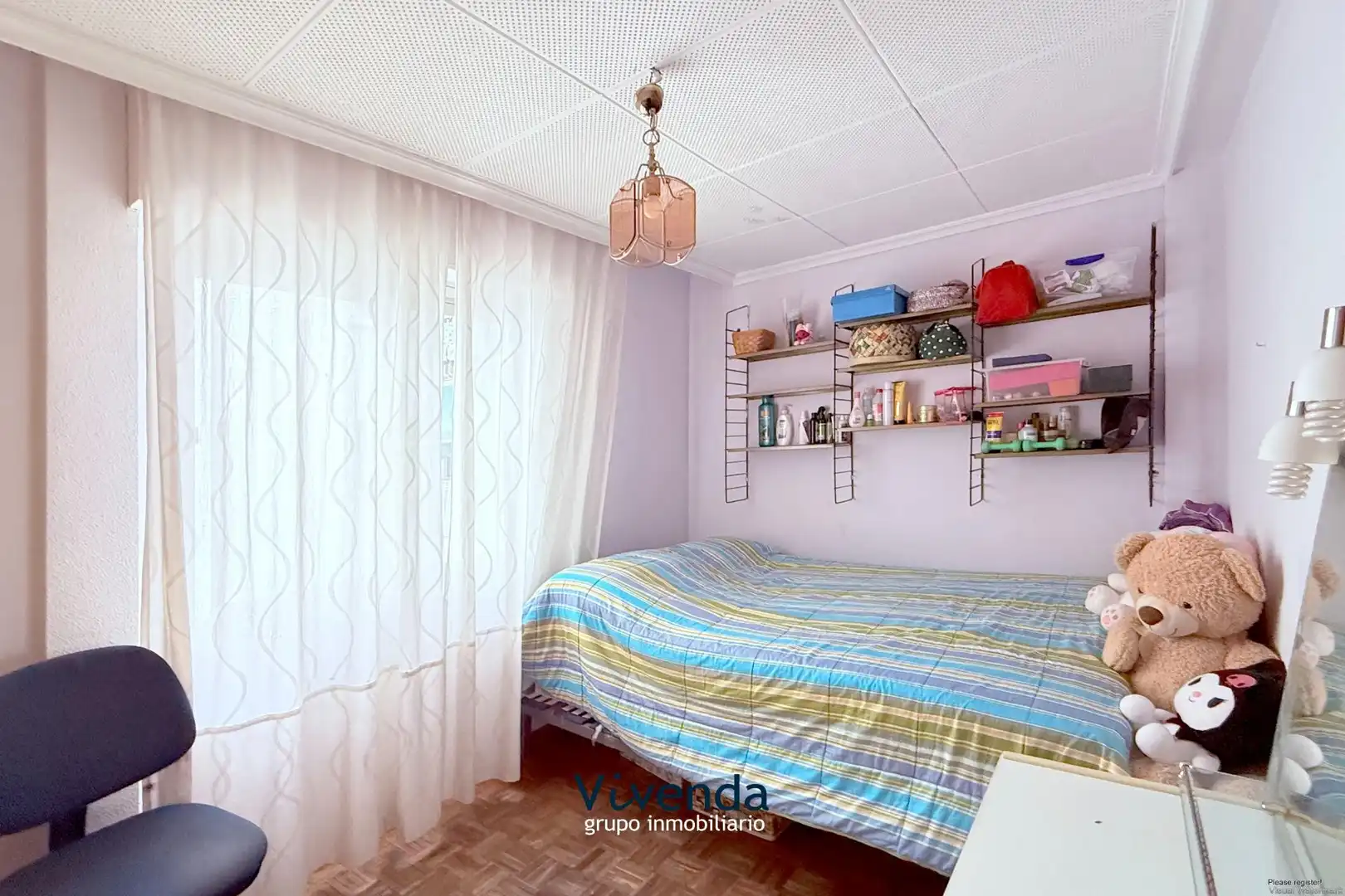Bedroom of Flat for sale in Móstoles  with Heating, Parquet flooring and Terrace